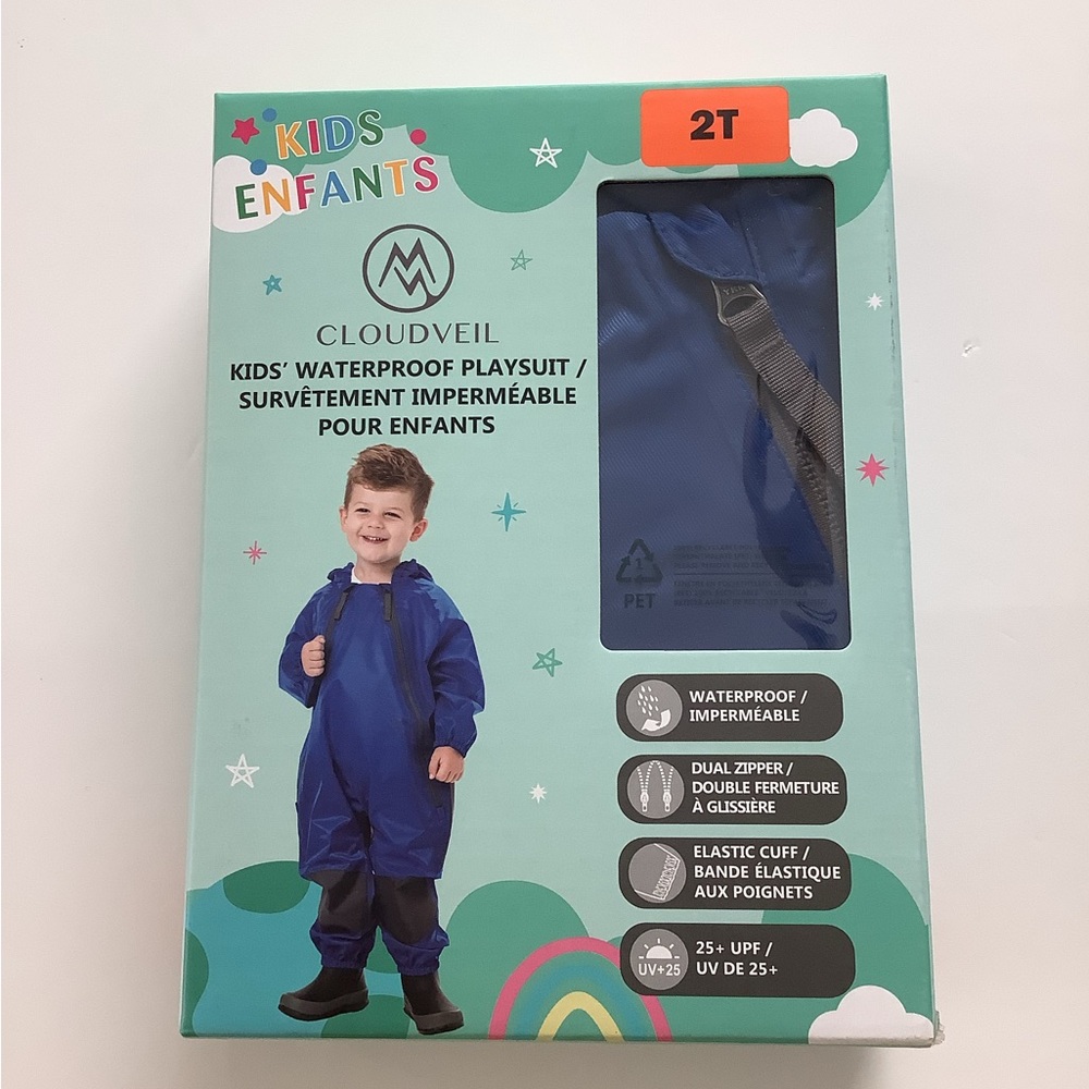 CLOUDVEIL . KID’s WATERPROOF PLAYSUIT 💦.. 2T